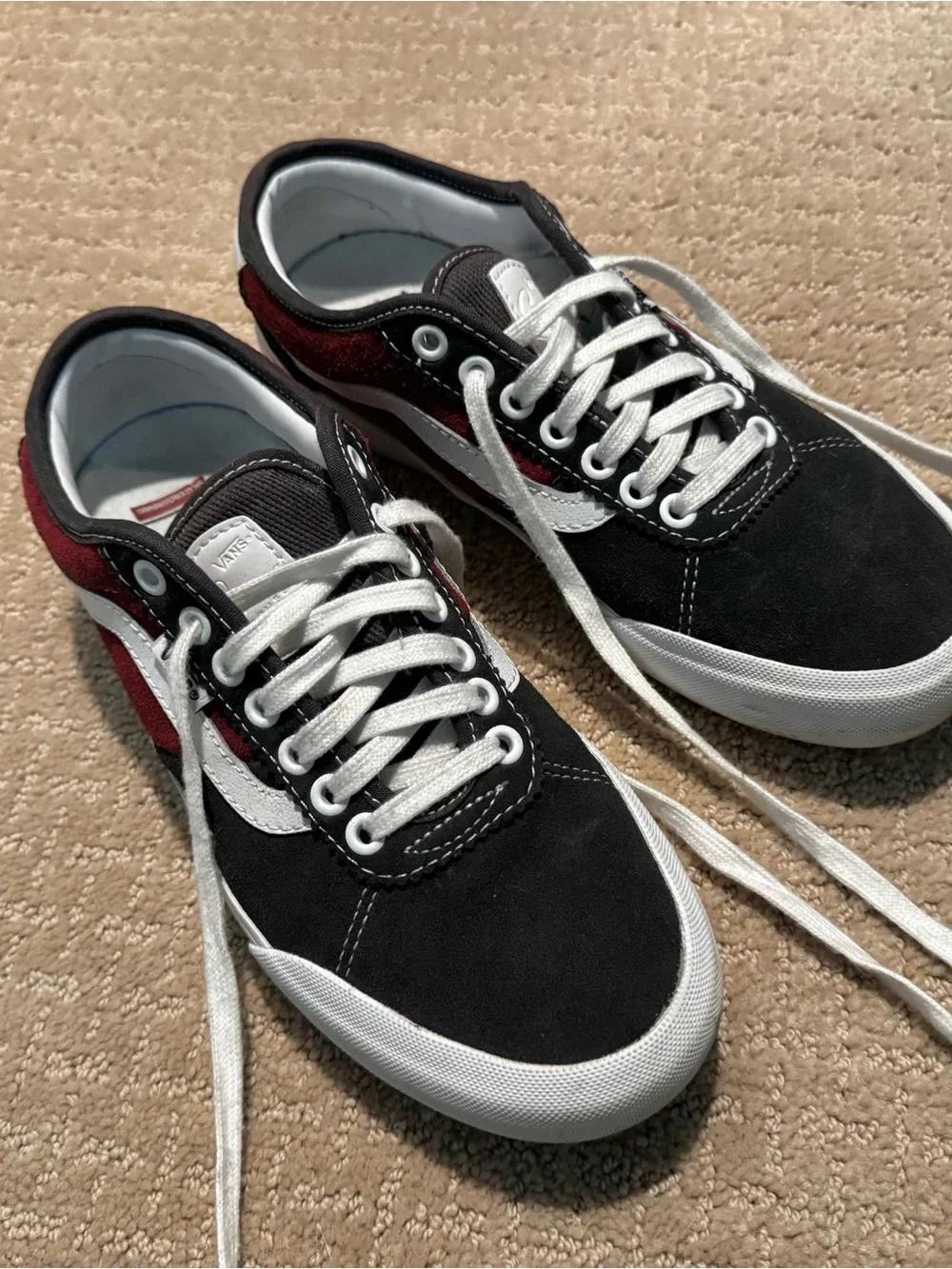 Vans Low-Top Ultra Cush Sneakers, Blue, Burgundy & White - Men’s 6.5 / Women’s 8 - Picture 4 of 8